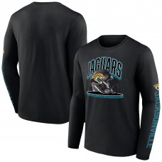 Jacksonville Jaguars Fanatics Black Helmet Platform Long Sleeve T-Shirt