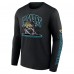 Jacksonville Jaguars Fanatics Black Helmet Platform Long Sleeve T-Shirt