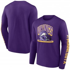Футболка с длинным рукавом Minnesota Vikings Helmet Platform - Purple