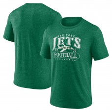 New York Jets Fanatics Heather Green Official Retro Tri-Blend T-Shirt New York Jets Fanatics Heather Green Official Retro Tri-Blend T-Shirt
