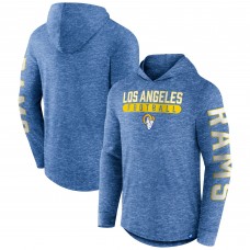 Los Angeles Rams Pill Stack Long Sleeve Hoodie T-Shirt - Heather Royal
