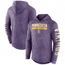 Minnesota Vikings Pill Stack Long Sleeve Hoodie T-Shirt - Heather Purple