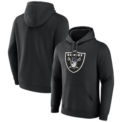 Las Vegas Raiders Fanatics Black Primary Logo Fleece Pullover Hoodie