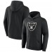 Las Vegas Raiders Fanatics Black Primary Logo Fleece Pullover Hoodie Las Vegas Raiders Fanatics Black Primary Logo Fleece Pullover Hoodie