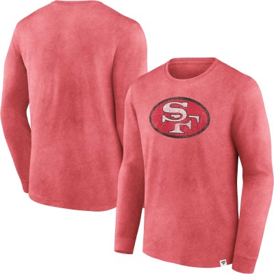 Футболка с длинным рукавом San Francisco 49ers Washed Primary - Scarlet