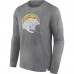 Футболка с длинным рукавом Los Angeles Chargers Washed Primary - Heather Charcoal