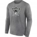 Футболка с длинным рукавом Las Vegas Raiders Washed Primary - Heather Charcoal