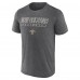 Футболка с длинным рукавом New Orleans Saints Fanatics Heather Charcoal Quick Repeat