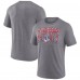 New England Patriots Fanatics Heather Gray Warped Block Tri-Blend T-Shirt