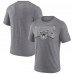 Las Vegas Raiders Fanatics Heather Gray Warped Block Tri-Blend T-Shirt