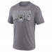 Las Vegas Raiders Fanatics Heather Gray Warped Block Tri-Blend T-Shirt