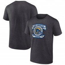 Los Angeles Rams Fanatics Wingback Carry T-Shirt - Heather Charcoal Los Angeles Rams Fanatics Wingback Carry T-Shirt - Heather Charcoal