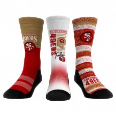 Три пары носков San Francisco 49ers Rock Em Socks Unisex Throwback