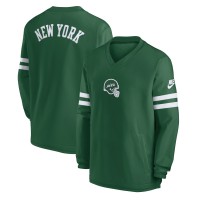 New York Jets Nike Green 2023 Sideline V-Neck Pullover Windshirt
