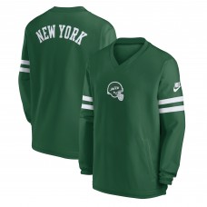 New York Jets Nike Green 2023 Sideline V-Neck Pullover Windshirt New York Jets Nike Green 2023 Sideline V-Neck Pullover Windshirt