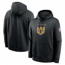 Толстовка New Orleans Saints Nike Black 2023 Sideline Club Alternate Tri-Blend