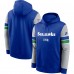 Seattle Seahawks Nike Royal/Gray Throwback Sideline Pullover Hoodie