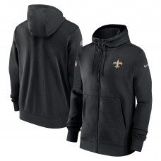 Толстовка на молнии New Orleans Saints Nike Sideline Club Performance - Black