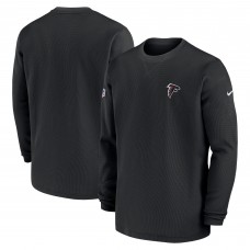 Atlanta Falcons Nike Black 2023 Sideline Throwback Heavy Brushed Waffle Long Sleeve Top Atlanta Falcons Nike Black 2023 Sideline Throwback Heavy Brushed Waffle Long Sleeve Top