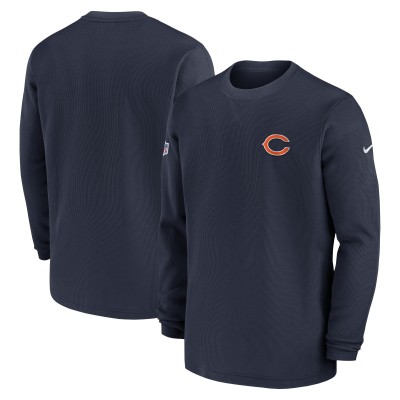 Кофта Chicago Bears Nike 2023 Sideline Throwback Heavy Brushed Waffle - Navy