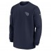 Кофта с длинным рукавом Tennessee Titans Nike 2023 Sideline Throwback Heavy Brushed Waffle - Navy