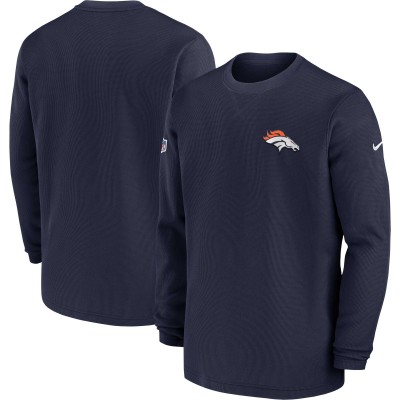 Кофта Denver Broncos Nike 2023 Sideline Throwback Heavy Brushed Waffle - Navy