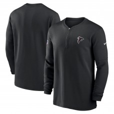 Кофта на короткой молнии Atlanta Falcons Nike 2023 Sideline Performance Long Sleeve Tri-Blend - Black