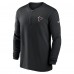 Кофта на короткой молнии Atlanta Falcons Nike 2023 Sideline Performance Long Sleeve Tri-Blend - Black