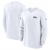 Seattle Seahawks Nike White 2023 Sideline Performance Long Sleeve Tri-Blend Quarter-Zip Top