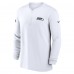 Seattle Seahawks Nike White 2023 Sideline Performance Long Sleeve Tri-Blend Quarter-Zip Top