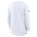 Seattle Seahawks Nike White 2023 Sideline Performance Long Sleeve Tri-Blend Quarter-Zip Top