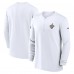 New Orleans Saints Nike White 2023 Sideline Performance Long Sleeve Tri-Blend Quarter-Zip Top New Orleans Saints Nike White 2023 Sideline Performance Long Sleeve Tri-Blend Quarter-Zip Top