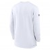 New Orleans Saints Nike White 2023 Sideline Performance Long Sleeve Tri-Blend Quarter-Zip Top