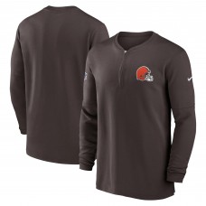 Кофта с длинным рукавом Cleveland Browns Nike 2023 Sideline Performance - Brown