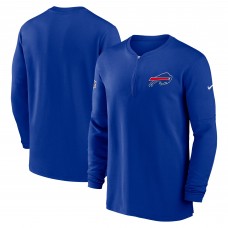 Кофта на короткой молнии Buffalo Bills Nike 2023 Sideline Performance Long Sleeve Tri-Blend - Royal