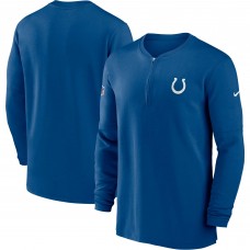 Кофта на короткой молнии Indianapolis Colts Nike 2023 Sideline Performance Long Sleeve Tri-Blend - Royal