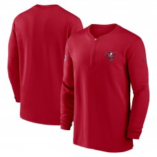 Кофта на короткой молнии Tampa Bay Buccaneers Nike 2023 Sideline Performance Long Sleeve Tri-Blend - Red