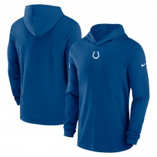 Indianapolis Colts Nike Royal Sideline Performance Long Sleeve Hoodie T-Shirt