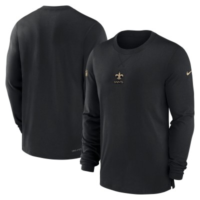 Футболка с длинным рукавом New Orleans Saints Nike 2023 Sideline Performance - Black
