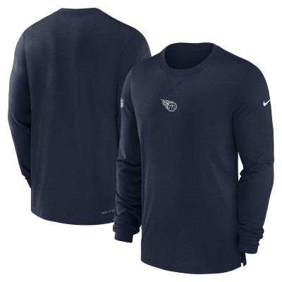 Футболка с длинным рукавом Tennessee Titans Nike 2023 Sideline Performance - Navy