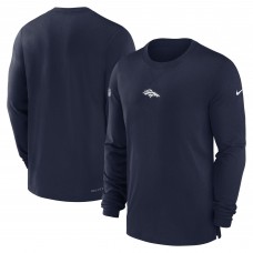 Футболка с длинным рукавом Denver Broncos Nike 2023 Sideline Performance - Navy
