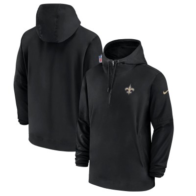 Кофта на короткой молнии New Orleans Saints Nike Sideline - Black