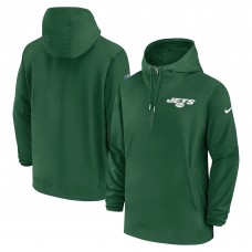 New York Jets Nike Green Sideline Half-Zip Hoodie New York Jets Nike Green Sideline Half-Zip Hoodie