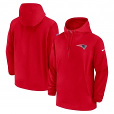Толстовка на короткой молнии New England Patriots Nike Sideline - Red