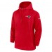 Толстовка на короткой молнии New England Patriots Nike Sideline - Red