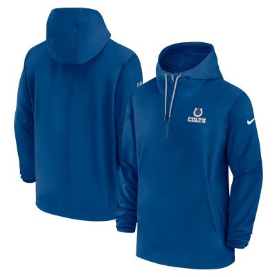 Indianapolis Colts Nike Royal Sideline Half-Zip Hoodie