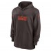 Cleveland Browns Nike Brown 2023 Sideline Lightweight Performance Hooded Top