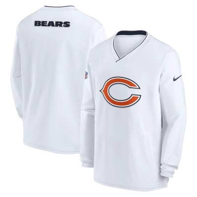 Кофта Chicago Bears Nike White 2023/24 Sideline Repel V-Neck Long Sleeve Pullover Windshirt