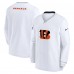 Cincinnati Bengals Nike White 2023/24 Sideline Repel V-Neck Long Sleeve Pullover Windshirt Cincinnati Bengals Nike White 2023/24 Sideline Repel V-Neck Long Sleeve Pullover Windshirt