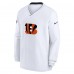 Cincinnati Bengals Nike White 2023/24 Sideline Repel V-Neck Long Sleeve Pullover Windshirt